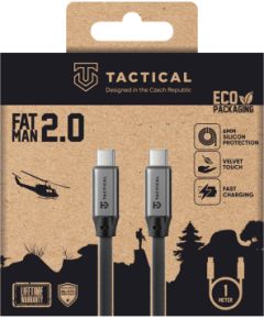 Tactical Fat Man 2.0 USB-C/USB-C Kabelis 1m / pelēks Data USB kabeļi