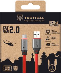 Tactical Fat Man 2.0 USB-A/USB-C Kabelis 1m / sarkans Data USB kabeļi