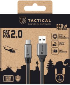 Tactical Fat Man 2.0 USB-A/USB-C Kabelis 1m / pelēks Data USB kabeļi
