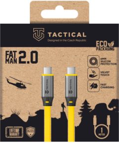 Tactical Fat Man 2.0 USB-C/USB-C Kabelis 1m / dzeltens Data USB kabeļi