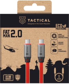 Tactical Fat Man 2.0 USB-C/USB-C Kabelis 1m / sarkans Data USB kabeļi