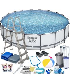 Bestway Steel Pro Max 56462 Baseins, karkasa pelēks 549x122cm Бассейны