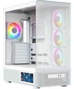 MODECOM Volcano Volcano AQ400 ARGB Midi White Datoru korpusi