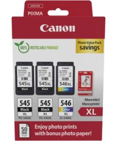 Canon PG-545XL/CL-546XL (8286B015) Photo value pack Ink Cartridge Multipack, BK/CMY Lāzerprinteru izejmateriāli