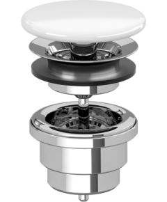 Villeroy & Boch izlietnes izplūde ar baltu keramisko vāciņu, nenoslēdzma Sifoni