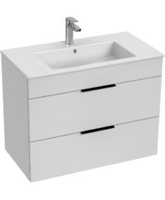 Jika izlietnes un skapīša komplekts Cube, 800x430 mm, h=607 mm, 2A, balts Izlietnes skapis, plaukts