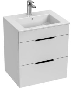 Jika izlietnes un skapīša komplekts Cube, 550x430 mm, h=607 mm, 2A, balts Izlietnes skapis