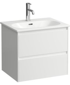 Laufen izlietnes un skapīša komplekts Lua, 600x455 mm, h=525 mm, 2A, spīdīgs balts Izlietnes skapis, plaukts