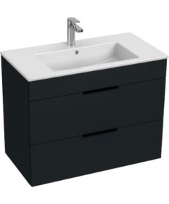 Jika izlietnes un skapīša komplekts Cube, 800x430 mm, h=607 mm, 2A, matēts antracīts Izlietnes skapis, plaukts