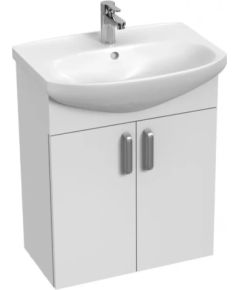 Jika izlietnes un skapīša komplekts Euroline-N, 600x485 mm, 2D, balts Izlietnes skapis, plaukts