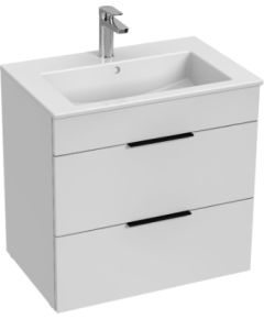 Jika izlietnes un skapīša komplekts Cube, 650x430 mm, h=607 mm, 2A, balts Izlietnes skapis, plaukts