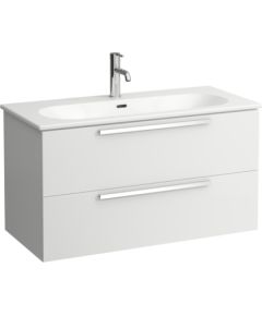 Laufen izlietnes Lua Slim un skapīša Avin komplekts, 1000 mm, A2, spīdīgi balts Izlietnes skapis