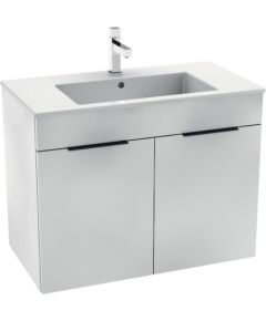 Jika izlietnes un skapīša komplekts Cube, 800x430 mm, h=622 mm, 2D, balts Izlietnes skapis, plaukts