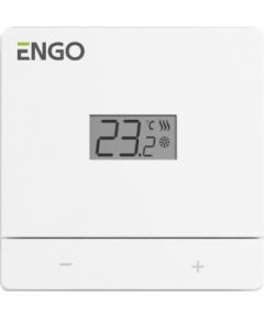 Engo neprogrammējams vadu istabas termostats EASY-230W, 230V, balts Silto grīdu sistēmas