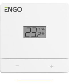 Engo neprogrammējams vadu istabas termostats EASY-BATW, 2xAAA, balts Silto grīdu sistēmas