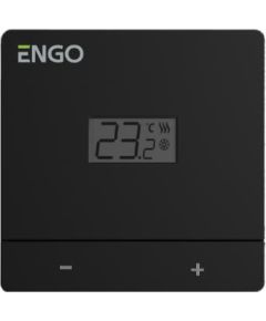 Engo neprogrammējams vadu istabas termostats EASY-BATB, 2xAAA, melns Silto grīdu sistēmas