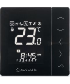 Salus termostats VS30B, programmējams, melns Silto grīdu sistēmas
