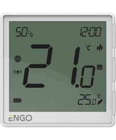Engo Zigbee gudrais termostats EONE-BATW, Li-Ion baterija, balts Silto grīdu sistēmas
