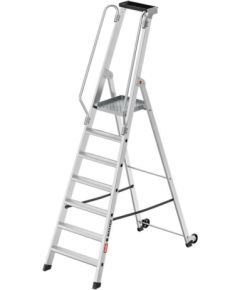 Hailo Мобильная лестничная платформа Master P80 / алюминиевая / 7 ступеней Лестницы / подмости