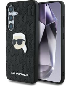Karl Lagerfeld Leather Monogram Pin Logo Karl Head Чехол для Samsung Galaxy S25 Plus Чехлы - альтернативные