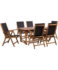 Dārza mēbeļu komplekts FABIOLA galds un 6 krēsli Dārza galdi