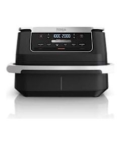 Ninja AF550EU fryer Double 6.6 L Stand-alone 2470 W Hot air fryer Black, Silver Воздушные котлы (AirFryer)