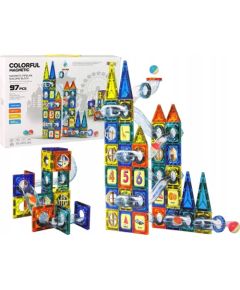 LeanToys Klocki Magnetyczne Zamek Tor Dla Kulek 97 Elementów Конструкторы