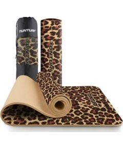 Tunturi Коврик для йоги, 8 mm, леопардовый принт Vingrošanas paklājiņi