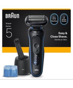 Braun Series 5, Wet & Dry, black/blue - Shaver Matu, Bārdas, Ķermeņa trimmeri