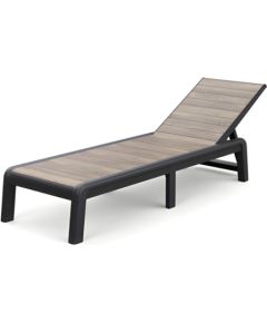 Keter Sauļošanās krēsls Deco Porto pelēks/osis Dārza mēbeles