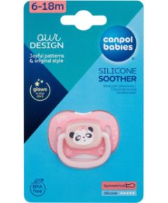Canpol Exotic Animals / Silicone Soother 1pc Panda 6-18m Māneklīši / Knupīši