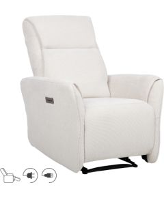 Atpūtas krēsls reglaineris HEIDY ar elektrisko mehānismu, balts Jaunumi -Dārzam