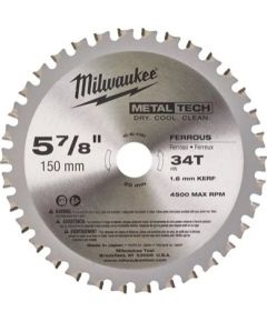 Griešanas disks metālam Milwaukee 4932479554; 150x20x1,6 mm; Z34 Zāģripas
