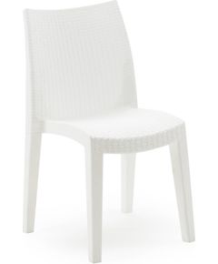 Ipae-progarden Krēsls plastmasas Lady balts Dārza krēsli