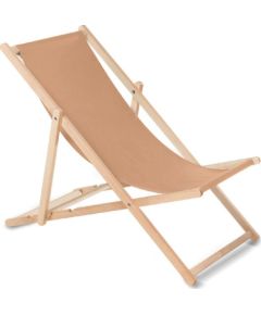 GreenBlue Leżak klasyczny bukowy GreenBlue GB183 cappuccino Guļamkrēsli un sauļošanās krēsli