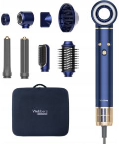 Suszarka do włosów 8w1 WEBBER HD4 1300W z JONIZACJĄ I REGULACJĄ 8 końcówek Jaunumi - Skaistums