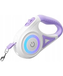 Rojeco Smycz automatyczna LED Rojeco 5m (fioletowa) Citas preces