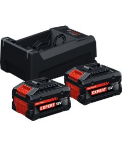 Bosch Powertools EXPERT starter set 2x EXBA 18V-55 + dual-voltage charger GAL 12V/18V-80 (black, 2x Li-ion battery 5.5Ah, AMPShare Alliance) Новинки Для дома и сада 