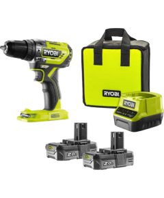 Ryobi ONE+ cordless impact drill R18PD5-220S, 18Volt (green/black, 2x Li-ion battery 2.0Ah) Новинки Для дома и сада 