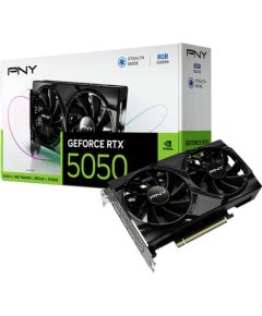Pny Technologies PNY GeForce RTX 5050 Dual Fan, graphics card DLSS 4, 3x DisplayPort, 1x HDMI 2.1 Видеокарты