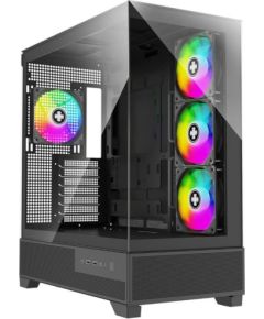 Xilence Flare X909.ARGB, Tower Case Black, Tempered Glass x 2 Корпуса