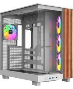 Thermaltake View 380 XL WS ARGB, Tower Case white/wood, Tempered Glass x 2, Wood Texture Datoru korpusi