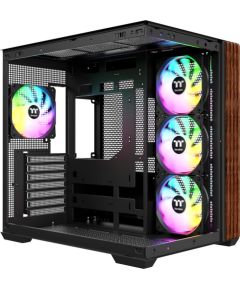 Thermaltake View 380 WS ARGB, Tower Case black/wood, Tempered Glass x 2, Wood Texture Корпуса