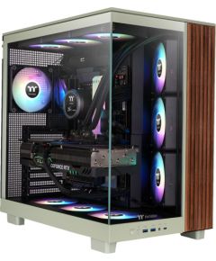 Thermaltake View 380 XL WS ARGB, Tower Case light green/wood, Tempered Glass x 2, Wood texture Datoru korpusi