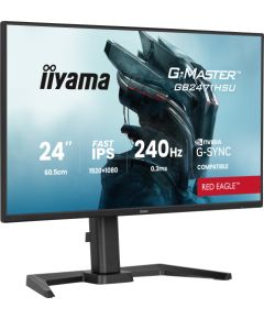iiyama G-Master GB2471HSU-B1 Red Eagle, gaming monitor - 23.8 - black (matt), FullHD, Fast-IPS, HDMI, DP, G-Sync comp., USB hub, 240Hz panel LED / LCD мониторы