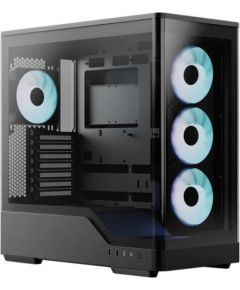 Aerocool P500A-BK-v1, Tower Case, Black, Tempered Glass x 2 Datoru korpusi