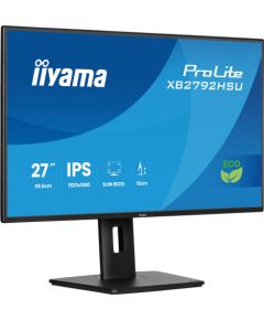iiyama Prolite XB2792HSU-B1, LED monitor - 27 - black (matte), FullHD, IPS, HDMI, DP, USB hub, adjustable stand, 120Hz panel Monitori