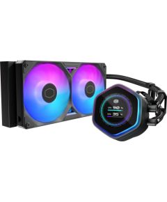 Cooler Master MasterLiquid 240 Atmos II LCD ARGB, water cooling system, black Охлаждение процессора