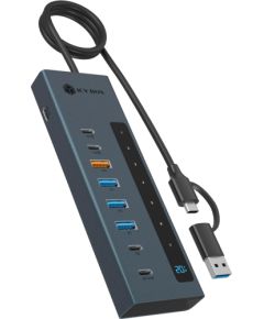 Raidsonic ICY BOX IB-HUB1743-CPD, USB hub anthracite USB / Type-C Hub