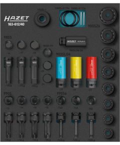 Hazet impact machine screwdriver socket set 163-612/40, size 2/3+ 40 pieces Новинки Для дома и сада 